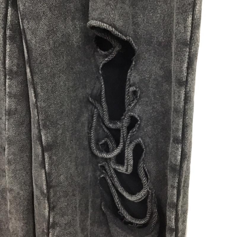 ジーナシス JEANASIS パンツ ワークパンツ、ペインターパンツ JS050961CF ダメージ加工スウェットパンツ FREE 無地 チャコールグレー / チャコールグレー / レディース USED 古着 中古 10159400