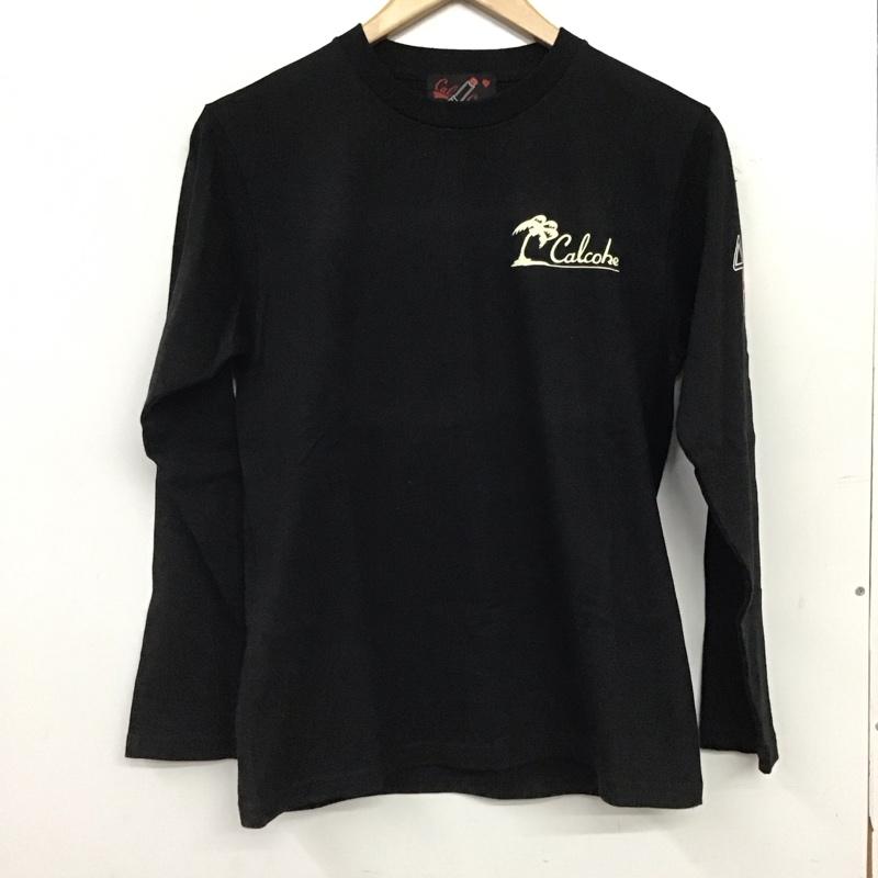 カルコーク cal coke カットソー 長袖 長袖カットソー プリントカットソー クルーネック プリント 黒 / ブラック / black メンズ USED 古着 中古 10159401