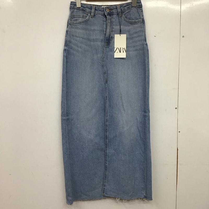 ザラ ZARA スカート ロングスカート タグ付 XS 無地 水色 / ライトブルー / レディース USED 古着 中古 10159405