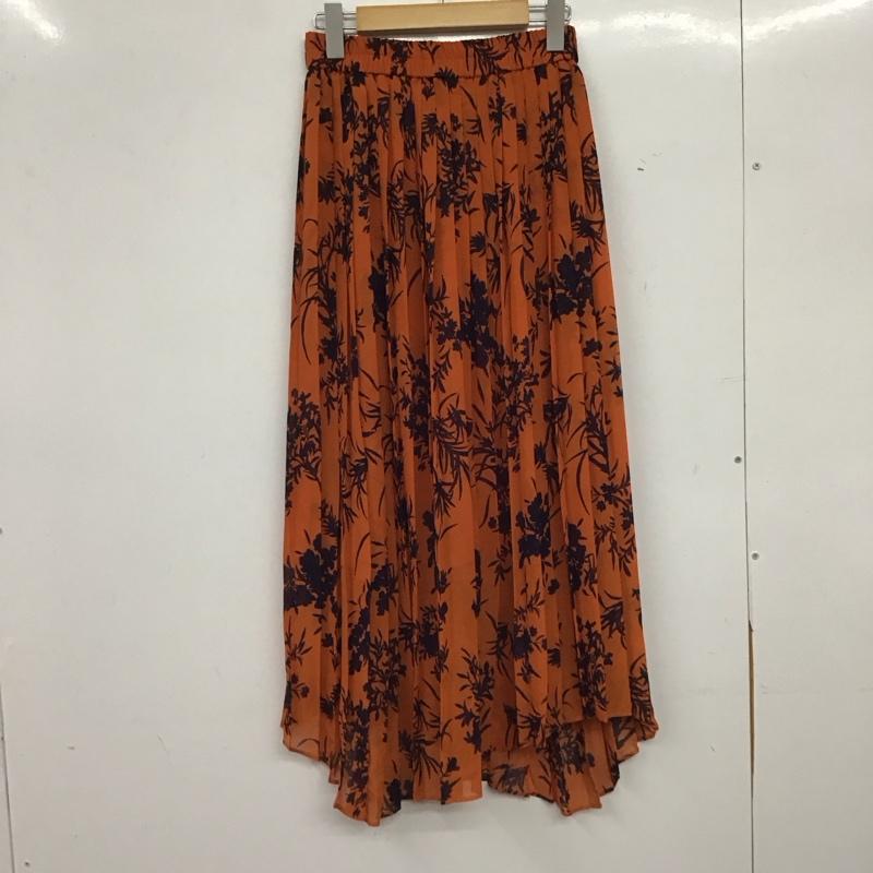 アズールバイマウジー AZUL BY MOUSSY スカート ロングスカート 250ESB31-568E BOUQUET FLOWER SKIRT S 総柄 橙 / オレンジ / orange レディース USED 古着 中古 10159406