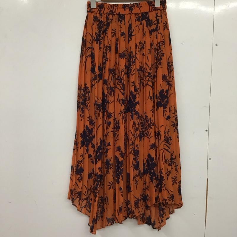 アズールバイマウジー AZUL BY MOUSSY スカート ロングスカート 250ESB31-568E BOUQUET FLOWER SKIRT S 総柄 橙 / オレンジ / orange レディース USED 古着 中古 10159406