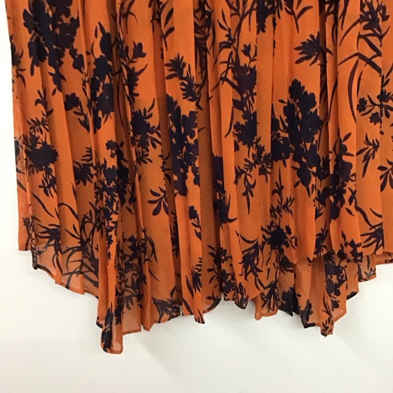 アズールバイマウジー AZUL BY MOUSSY スカート ロングスカート 250ESB31-568E BOUQUET FLOWER SKIRT S 総柄 橙 / オレンジ / orange レディース USED 古着 中古 10159406