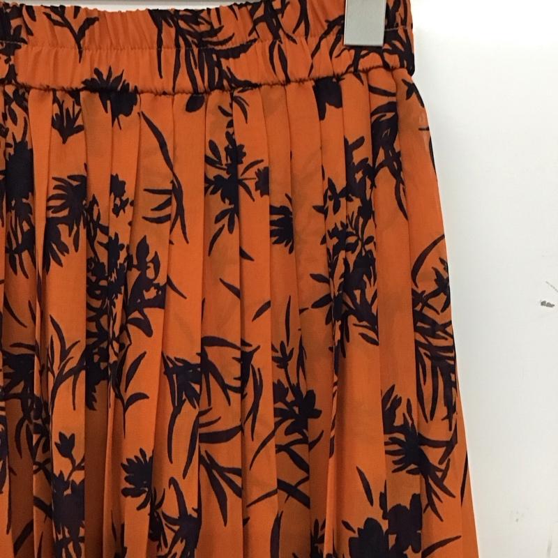 アズールバイマウジー AZUL BY MOUSSY スカート ロングスカート 250ESB31-568E BOUQUET FLOWER SKIRT S 総柄 橙 / オレンジ / orange レディース USED 古着 中古 10159406