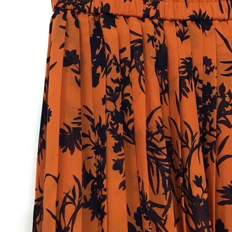アズールバイマウジー AZUL BY MOUSSY スカート ロングスカート 250ESB31-568E BOUQUET FLOWER SKIRT S 総柄 橙 / オレンジ / orange レディース USED 古着 中古 10159406