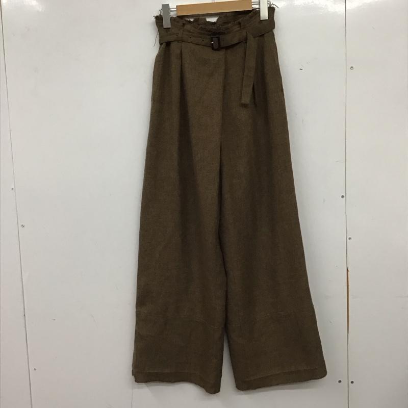 ムルーア MURUA パンツ ワークパンツ、ペインターパンツ 012020701001 フリンジワイドパンツ S 無地 茶 / ブラウン / brown レディース USED 古着 中古 10159407