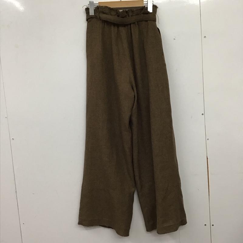 ムルーア MURUA パンツ ワークパンツ、ペインターパンツ 012020701001 フリンジワイドパンツ S 無地 茶 / ブラウン / brown レディース USED 古着 中古 10159407