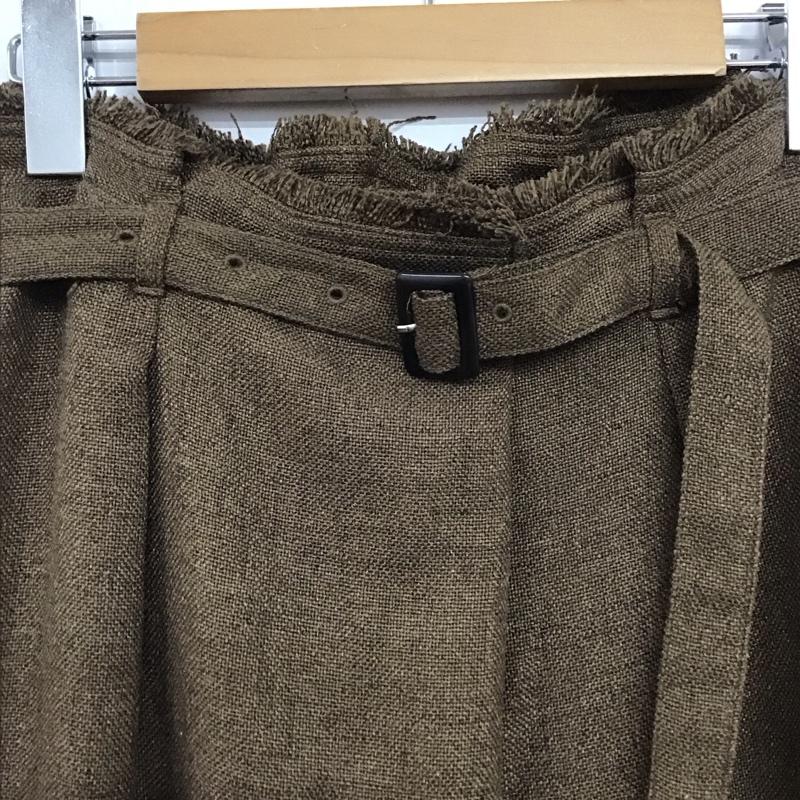 ムルーア MURUA パンツ ワークパンツ、ペインターパンツ 012020701001 フリンジワイドパンツ S 無地 茶 / ブラウン / brown レディース USED 古着 中古 10159407