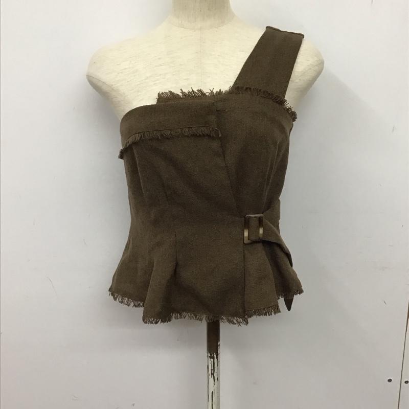 ムルーア MURUA タンクトップ タンクトップ 012020402201 フリンジビスチェコンビトップス FREE 無地 茶 / ブラウン / brown レディース USED 古着 中古 10159409