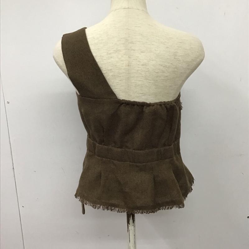 ムルーア MURUA タンクトップ タンクトップ 012020402201 フリンジビスチェコンビトップス FREE 無地 茶 / ブラウン / brown レディース USED 古着 中古 10159409