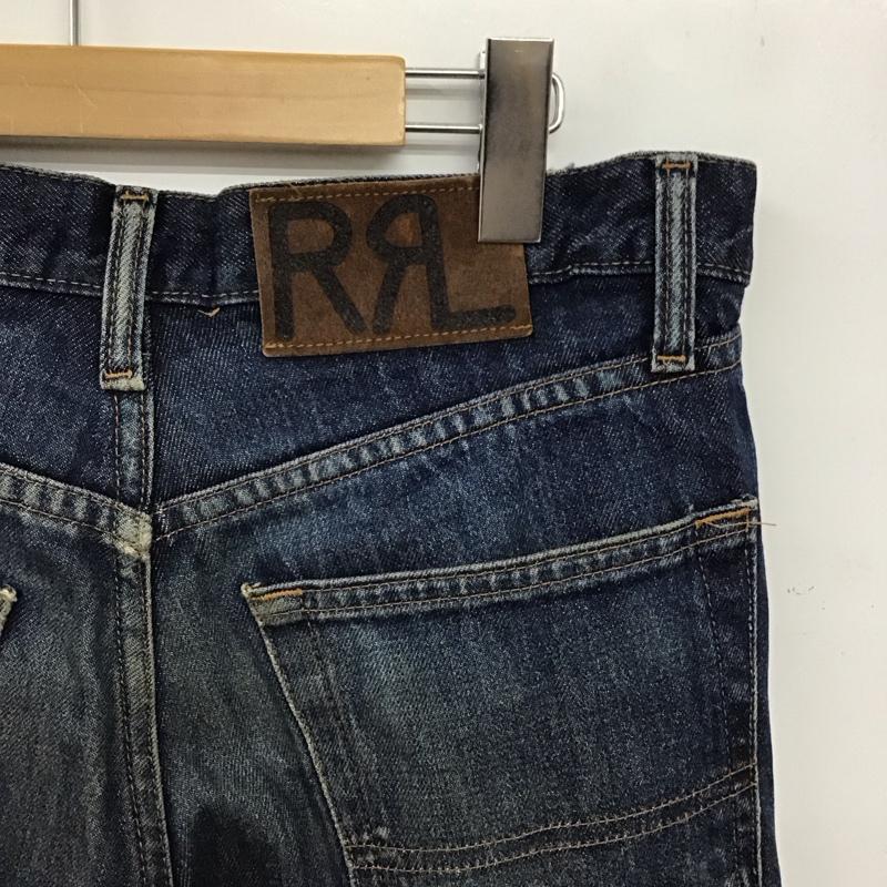 ダブルアールエル RRL パンツ デニム、ジーンズ デニムパンツ ワイドパンツ カジュアルパンツ 33インチ 無地 インディゴ / インディゴ / Indigo メンズ USED 古着 中古 10159411