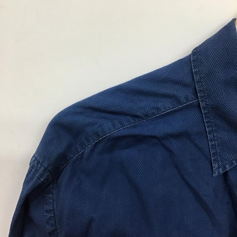 バナナリパブリック BANANA REPUBLIC シャツ、ブラウス 長袖 長袖シャツ カジュアルシャツ M 総柄 紺 / ネイビー / navy メンズ USED 古着 中古 10159414