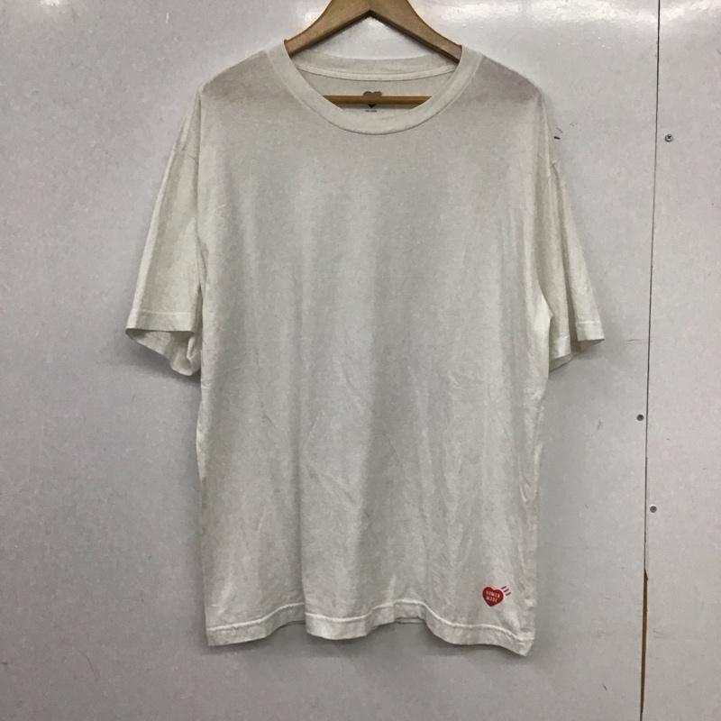 ヒューマンメード HUMAN MADE Tシャツ 半袖 半袖カットソー プリントTシャツ クルーネックカットソー L ロゴ、文字 白 / ホワイト / white メンズ USED 古着 中古 10159425