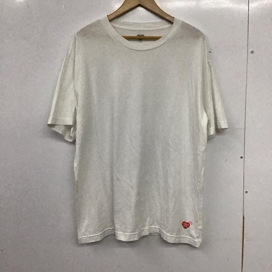 ヒューマンメード HUMAN MADE Tシャツ 半袖 半袖カットソー プリントTシャツ クルーネックカットソー L ロゴ、文字 白 / ホワイト / white メンズ USED 古着 中古 10159425