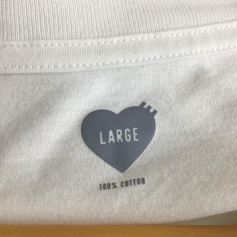 ヒューマンメード HUMAN MADE Tシャツ 半袖 半袖カットソー プリントTシャツ クルーネックカットソー L ロゴ、文字 白 / ホワイト / white メンズ USED 古着 中古 10159425