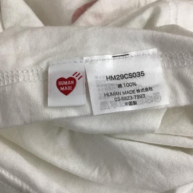 ヒューマンメード HUMAN MADE Tシャツ 半袖 半袖カットソー プリントTシャツ クルーネックカットソー L ロゴ、文字 白 / ホワイト / white メンズ USED 古着 中古 10159425