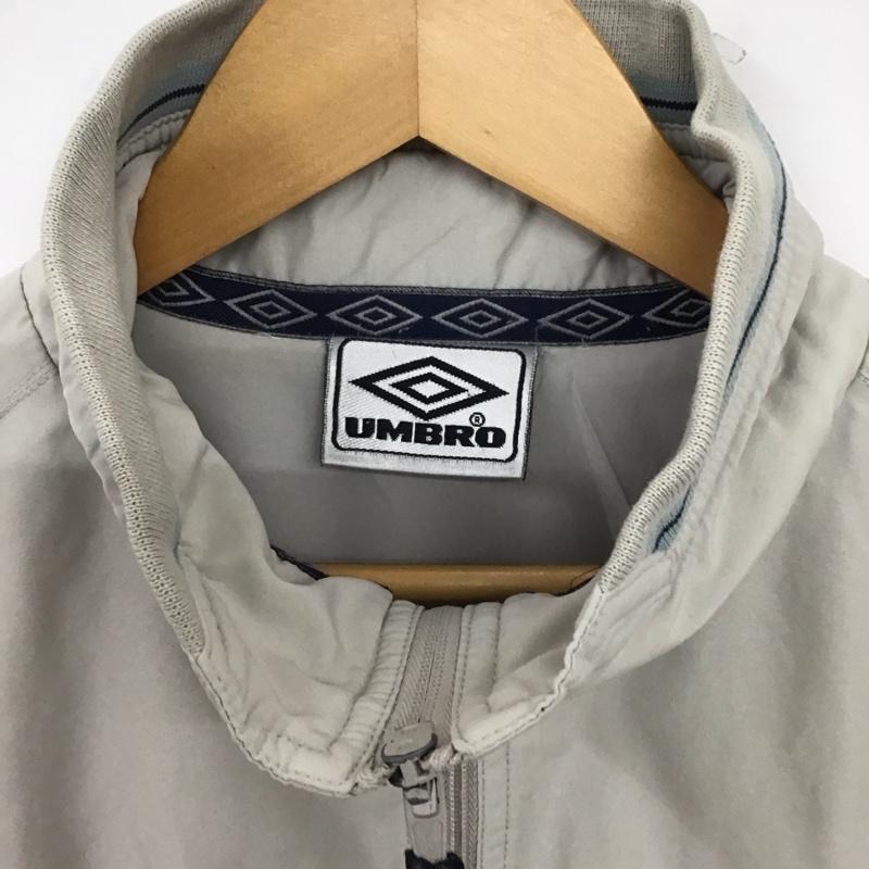 アンブロ UMBRO ジャケット、上着 ジャンパー、ブルゾン ジップアップナイロンジャケット アウター ジャージ XL ロゴ、文字 灰 / グレー / gray メンズ USED 古着 中古 10159429