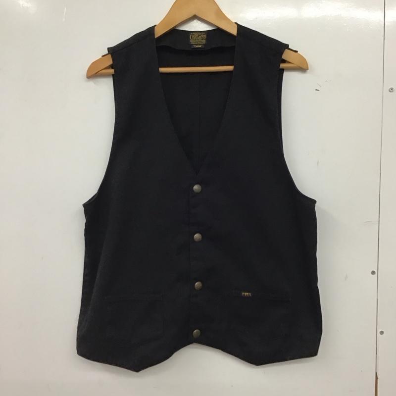 クーティー COOTIE ベスト ベスト ベスト フロントボタン ノースリーブ L 無地 紺 / ネイビー / navy メンズ USED 古着 中古 10159431
