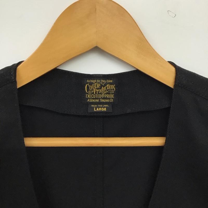 クーティー COOTIE ベスト ベスト ベスト フロントボタン ノースリーブ L 無地 紺 / ネイビー / navy メンズ USED 古着 中古 10159431