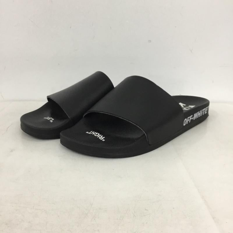 オフホワイト Off-White サンダル サンダル スライドサンダル シャワーサンダル 44 ロゴ、文字 黒 / ブラック / black メンズ USED 古着 中古 10159434