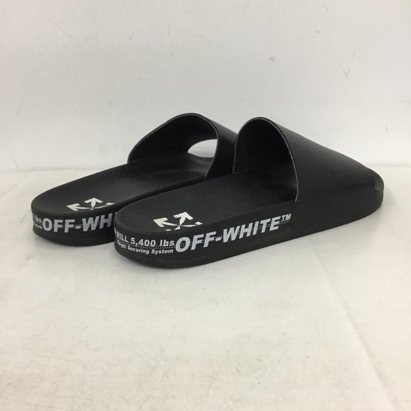 オフホワイト Off-White サンダル サンダル スライドサンダル シャワーサンダル 44 ロゴ、文字 黒 / ブラック / black メンズ USED 古着 中古 10159434
