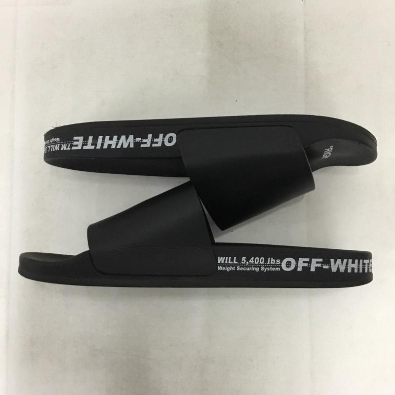 オフホワイト Off-White サンダル サンダル スライドサンダル シャワーサンダル 44 ロゴ、文字 黒 / ブラック / black メンズ USED 古着 中古 10159434