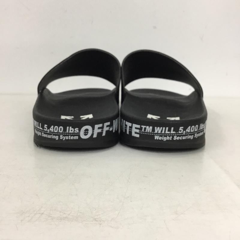 オフホワイト Off-White サンダル サンダル スライドサンダル シャワーサンダル 44 ロゴ、文字 黒 / ブラック / black メンズ USED 古着 中古 10159434