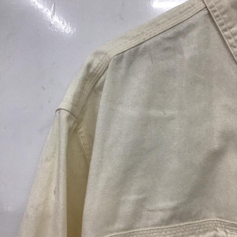 ドッカーズ DOCKERS シャツ、ブラウス 長袖 長袖シャツ 無地シャツ カラーシャツ ボタンダウンシャツ M 刺繍 アイボリー / アイボリー / メンズ USED 古着 中古 10159435