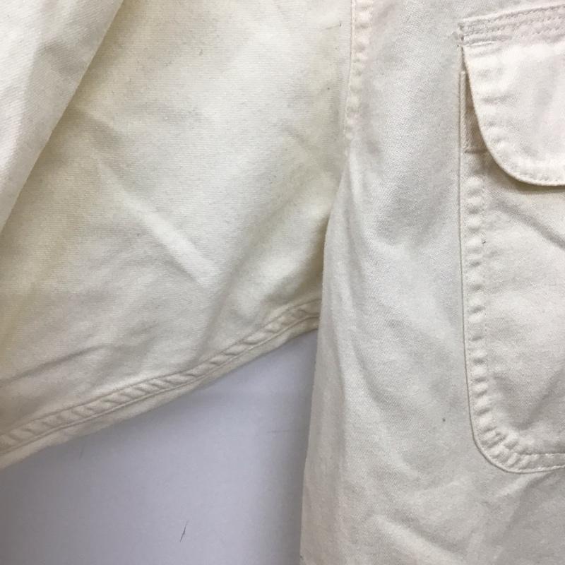 ドッカーズ DOCKERS シャツ、ブラウス 長袖 長袖シャツ 無地シャツ カラーシャツ ボタンダウンシャツ M 刺繍 アイボリー / アイボリー / メンズ USED 古着 中古 10159435