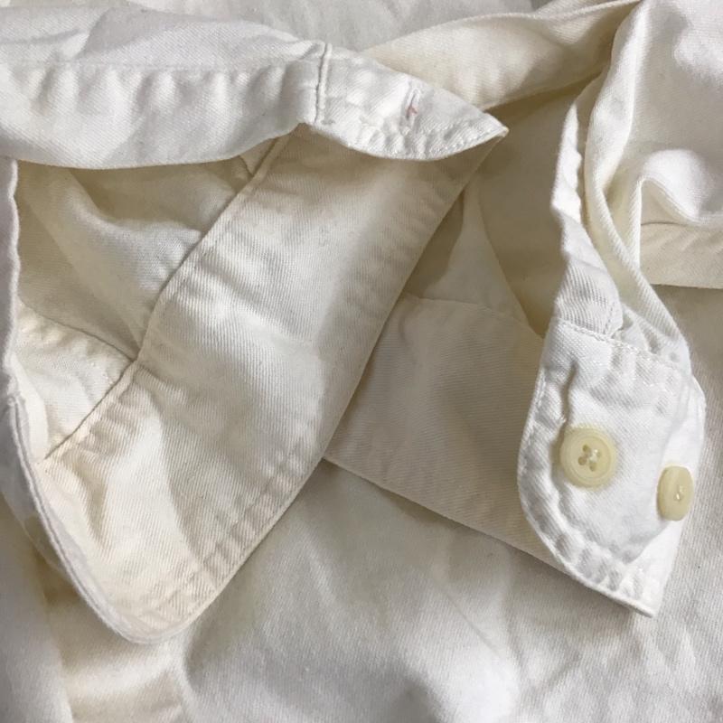 ドッカーズ DOCKERS シャツ、ブラウス 長袖 長袖シャツ 無地シャツ カラーシャツ ボタンダウンシャツ M 刺繍 アイボリー / アイボリー / メンズ USED 古着 中古 10159435