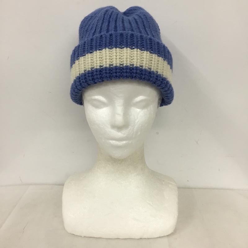 ハイランド2000 HIGHLAND 2000 帽子 ニット帽 ウール  水色 / ライトブルー / X 白 / ホワイト / white メンズ USED 古着 中古 10159436