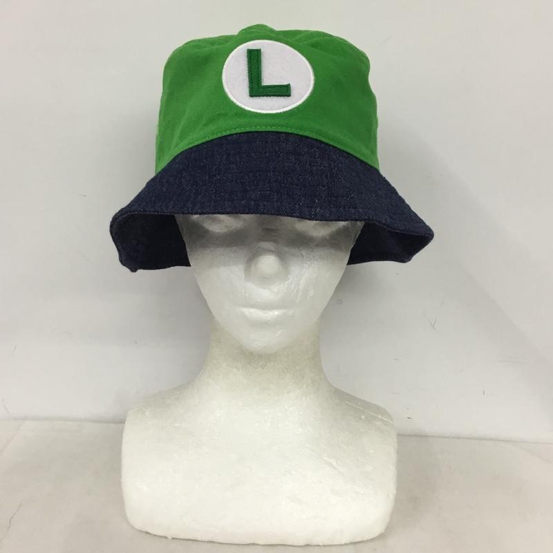古着 USED 帽子 ハット リバーシブル バケットハット マリオ ルイージ ロゴ、文字 赤 / レッド / red X 緑 / グリーン / green X 紺 / ネイビー / navy メンズ USED 古着 中古 10159439