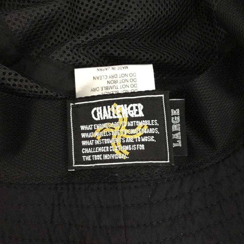 チャレンジャー CHALLENGER 帽子 ハット バケットハット ロゴ、文字 黒 / ブラック / black メンズ USED 古着 中古 10159444