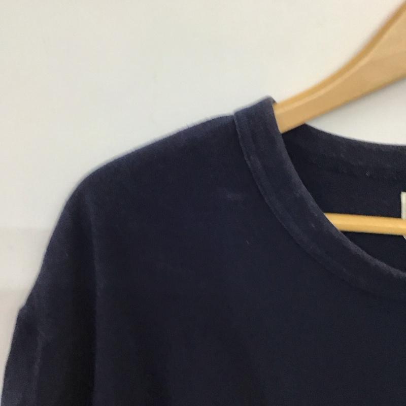 ダブルタップス WTAPS Tシャツ 半袖 半袖カットソー プリントTシャツ クルーネックカットソー L ロゴ、文字 紺 / ネイビー / navy メンズ USED 古着 中古 10159445