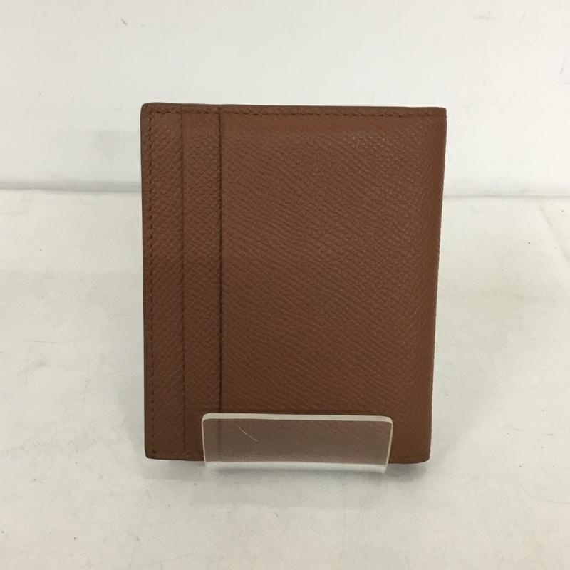 サルヴァトーレフェラガモ Salvatore Ferragamo カードケース カードケース 二つ折りカードケース 箱有 ワンポイント 茶 / ブラウン / brown メンズ USED 古着 中古 10159446