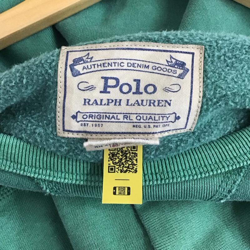 ポロラルフローレン POLO RALPH LAUREN トレーナー 長袖 長袖トレーナー スウェット クルーネック プルオーバー L ロゴ、文字 緑 / グリーン / green メンズ USED 古着 中古 10159447