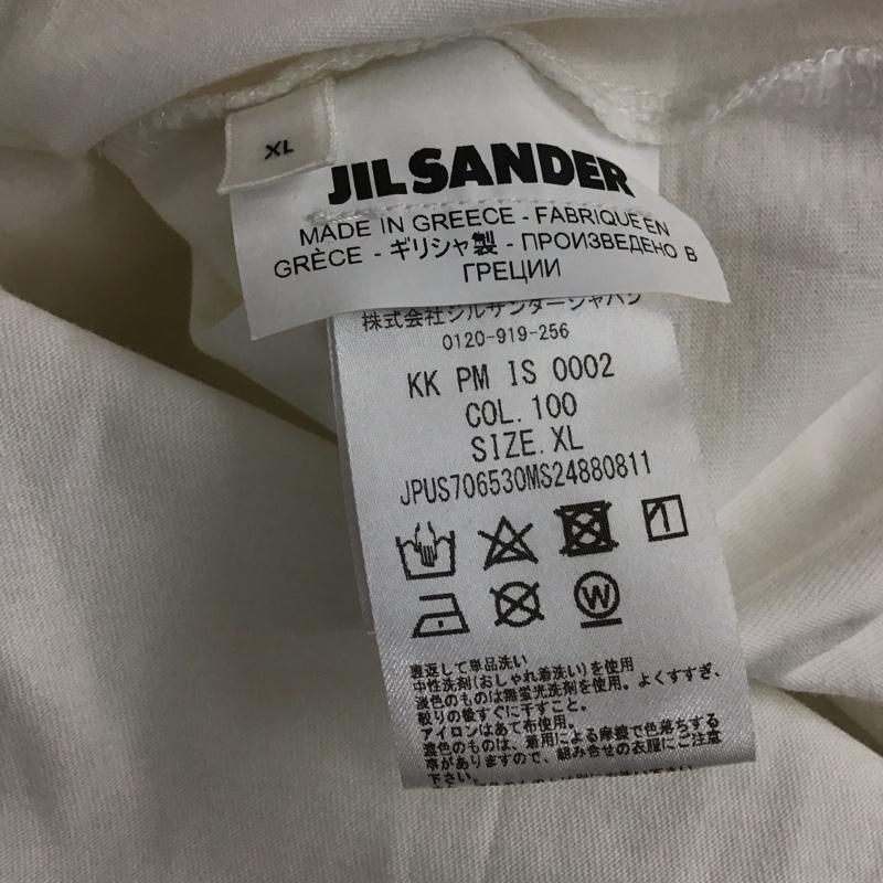 ジルサンダー JIL SANDER Tシャツ 半袖 半袖カットソー プリントTシャツ クルーネックカットソー XL 無地 白 / ホワイト / white メンズ USED 古着 中古 10159450
