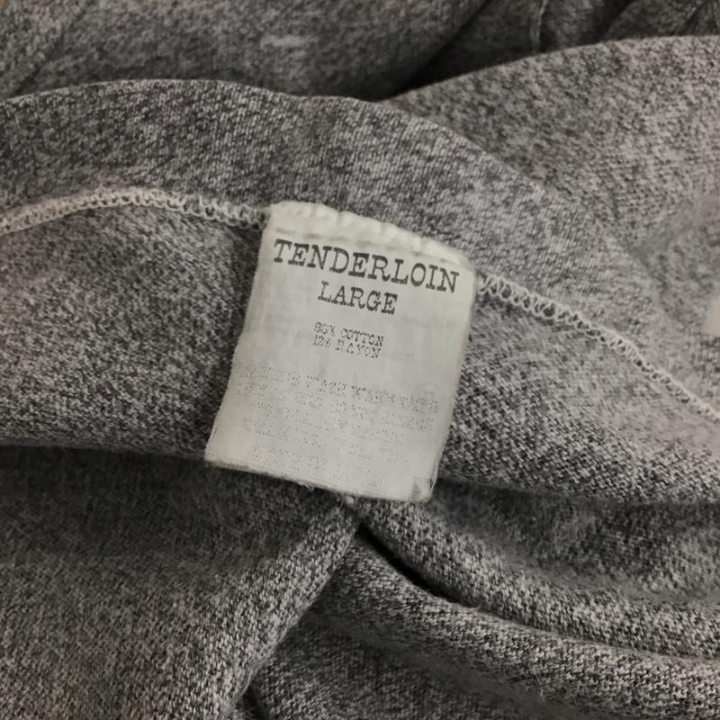テンダーロイン TENDERLOIN Tシャツ 半袖 半袖カットソー プリントTシャツ クルーネックカットソー L ロゴ、文字 灰 / グレー / gray メンズ USED 古着 中古 10159452