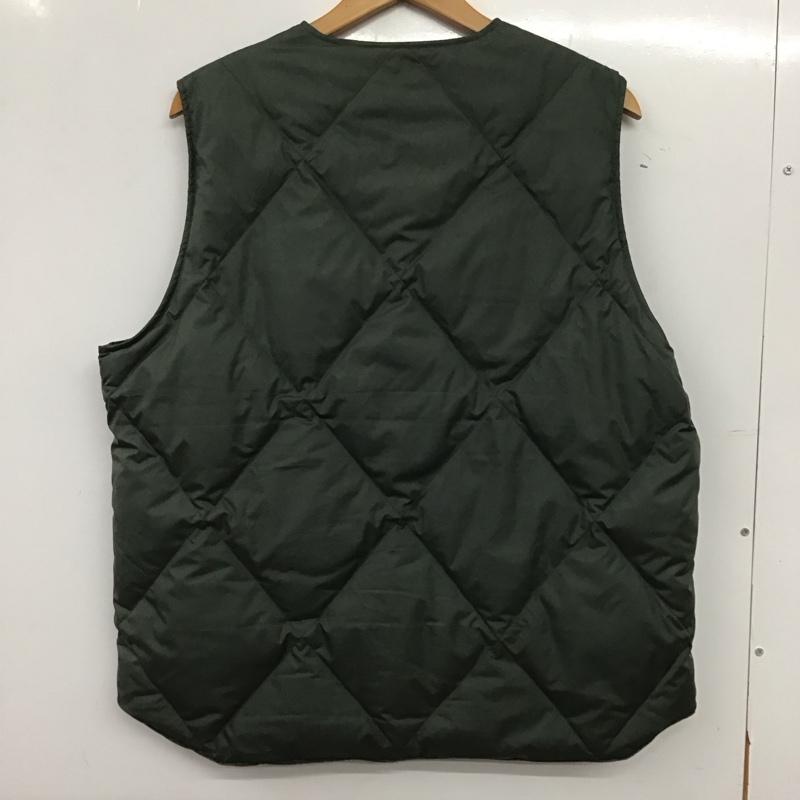 タイオン TAION ベスト ベスト ジップアップベスト ノースリーブカットソー アウター キルティング L 無地 カーキ / カーキ / khaki メンズ USED 古着 中古 10159454