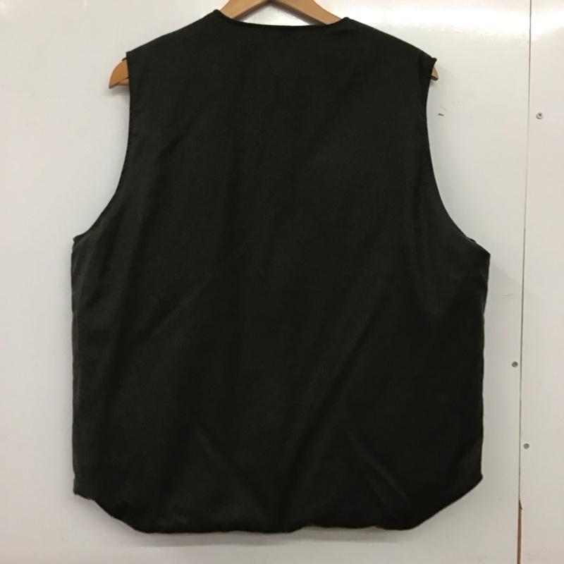 タイオン TAION ベスト ベスト ジップアップベスト ノースリーブカットソー アウター キルティング L 無地 カーキ / カーキ / khaki メンズ USED 古着 中古 10159454