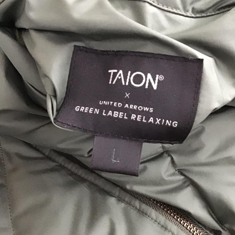 タイオン TAION ベスト ベスト ジップアップベスト ノースリーブカットソー アウター キルティング L 無地 カーキ / カーキ / khaki メンズ USED 古着 中古 10159454