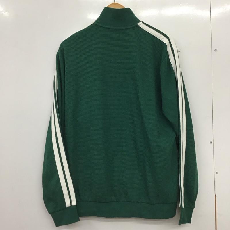 アディダス adidas ジャケット、上着 ジャンパー、ブルゾン ジップアップジャージ アウター スタンドカラー XL ロゴ、文字 緑 / グリーン / green メンズ USED 古着 中古 10159455