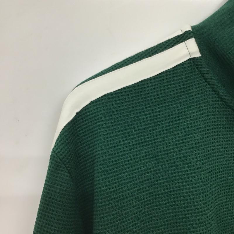 アディダス adidas ジャケット、上着 ジャンパー、ブルゾン ジップアップジャージ アウター スタンドカラー XL ロゴ、文字 緑 / グリーン / green メンズ USED 古着 中古 10159455