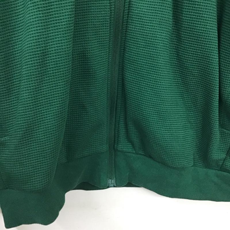 アディダス adidas ジャケット、上着 ジャンパー、ブルゾン ジップアップジャージ アウター スタンドカラー XL ロゴ、文字 緑 / グリーン / green メンズ USED 古着 中古 10159455