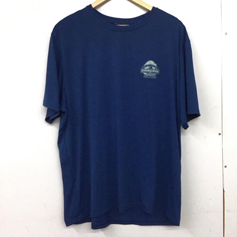 パタゴニア patagonia Tシャツ 半袖 半袖カットソー プリントTシャツ クルーネックカットソー XL ロゴ、文字 青 / ブルー / blue メンズ USED 古着 中古 10159457