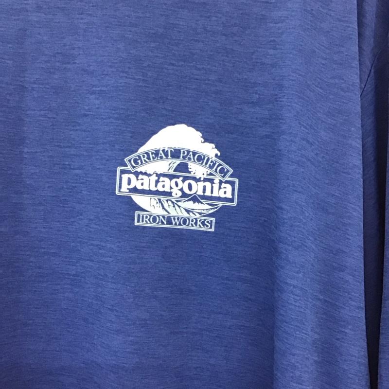 パタゴニア patagonia Tシャツ 半袖 半袖カットソー プリントTシャツ クルーネックカットソー XL ロゴ、文字 青 / ブルー / blue メンズ USED 古着 中古 10159457