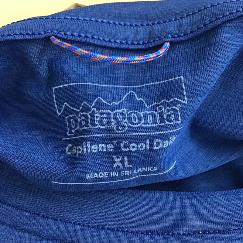 パタゴニア patagonia Tシャツ 半袖 半袖カットソー プリントTシャツ クルーネックカットソー XL ロゴ、文字 青 / ブルー / blue メンズ USED 古着 中古 10159457