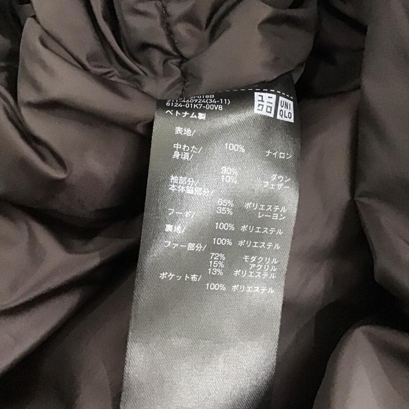 ユニクロ UNIQLO コート ダウンコート 211-460924 ハイブリッドダウンコート M 無地 ダークブラウン / ダークブラウン / レディース USED 古着 中古 10159459