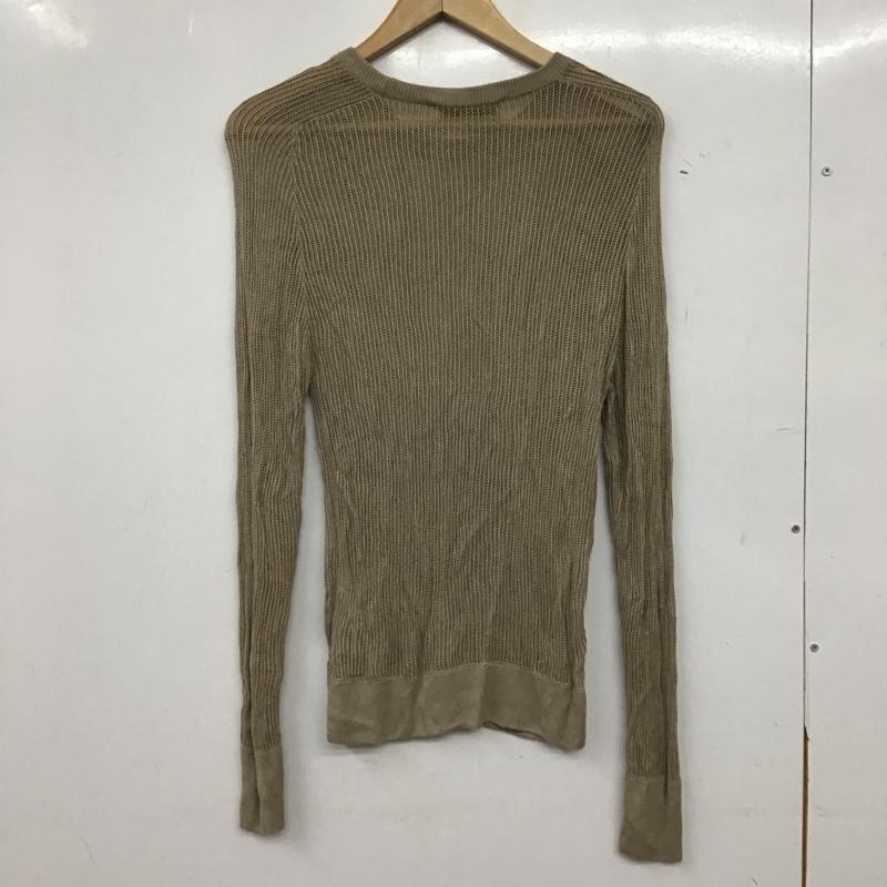 ザラ ZARA カットソー 長袖 6427 002 737 透かし編みニット S 無地 ベージュ / ベージュ / beige レディース USED 古着 中古 10159460