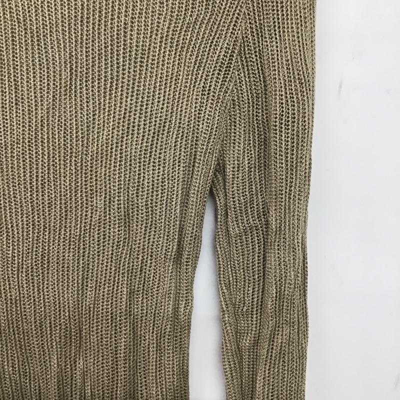 ザラ ZARA カットソー 長袖 6427 002 737 透かし編みニット S 無地 ベージュ / ベージュ / beige レディース USED 古着 中古 10159460