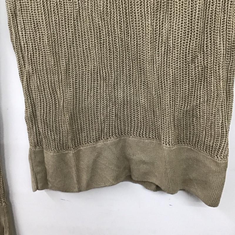 ザラ ZARA カットソー 長袖 6427 002 737 透かし編みニット S 無地 ベージュ / ベージュ / beige レディース USED 古着 中古 10159460